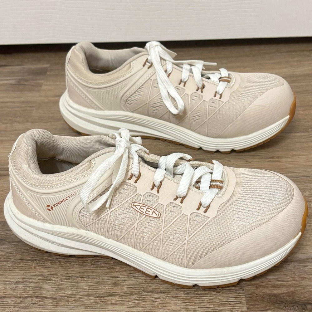 (Sold) Women's Keen Utility Vista Composite Toe Shoes. Size 9W Birch/Brown Sugar - Picture 2 of 11